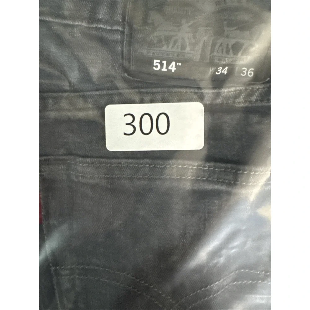 Levis 514 Mens Jeans 34‎ X 36 (Actual 34 X 33) Straight Gray